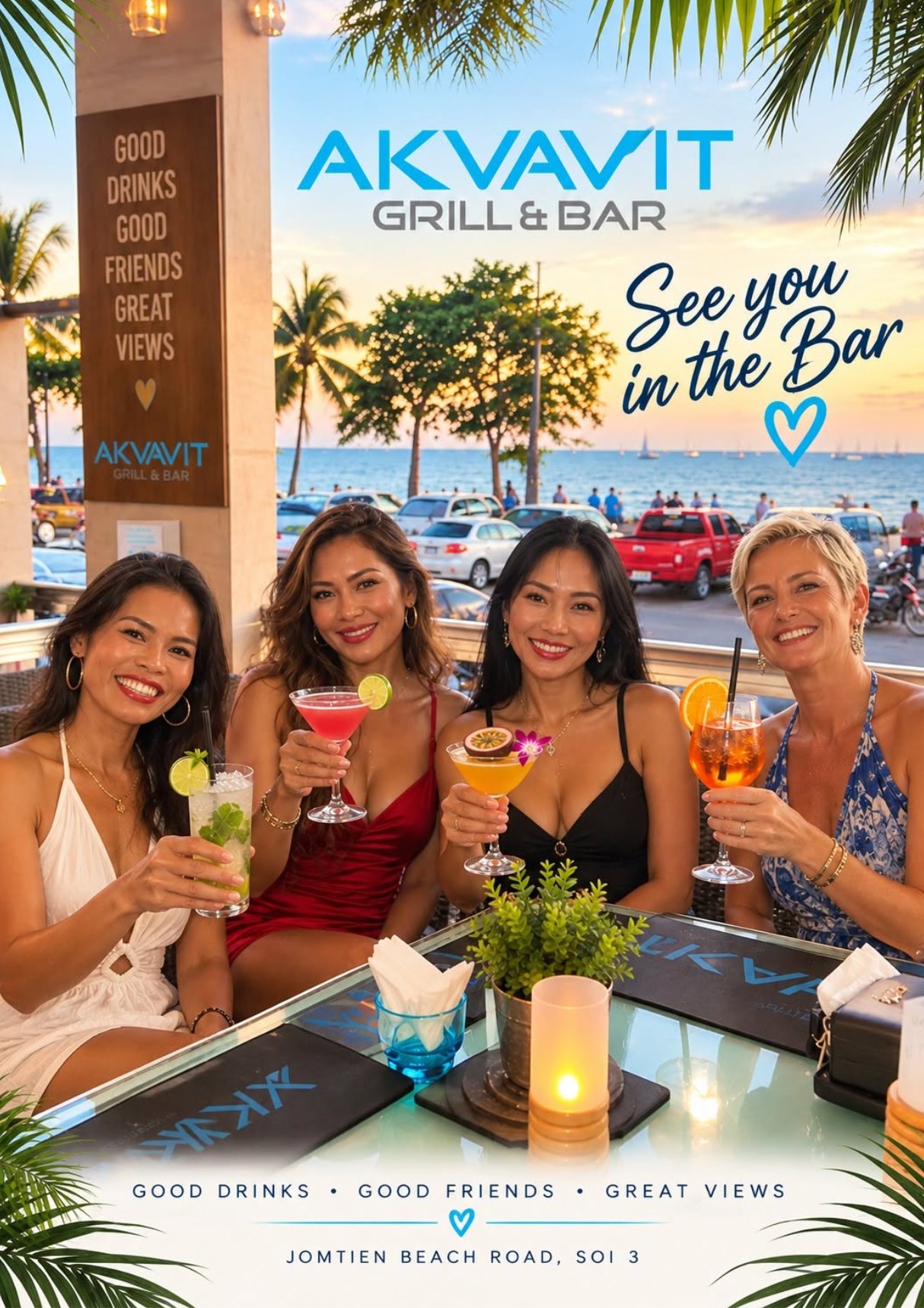 Good drinks, good friends, great views