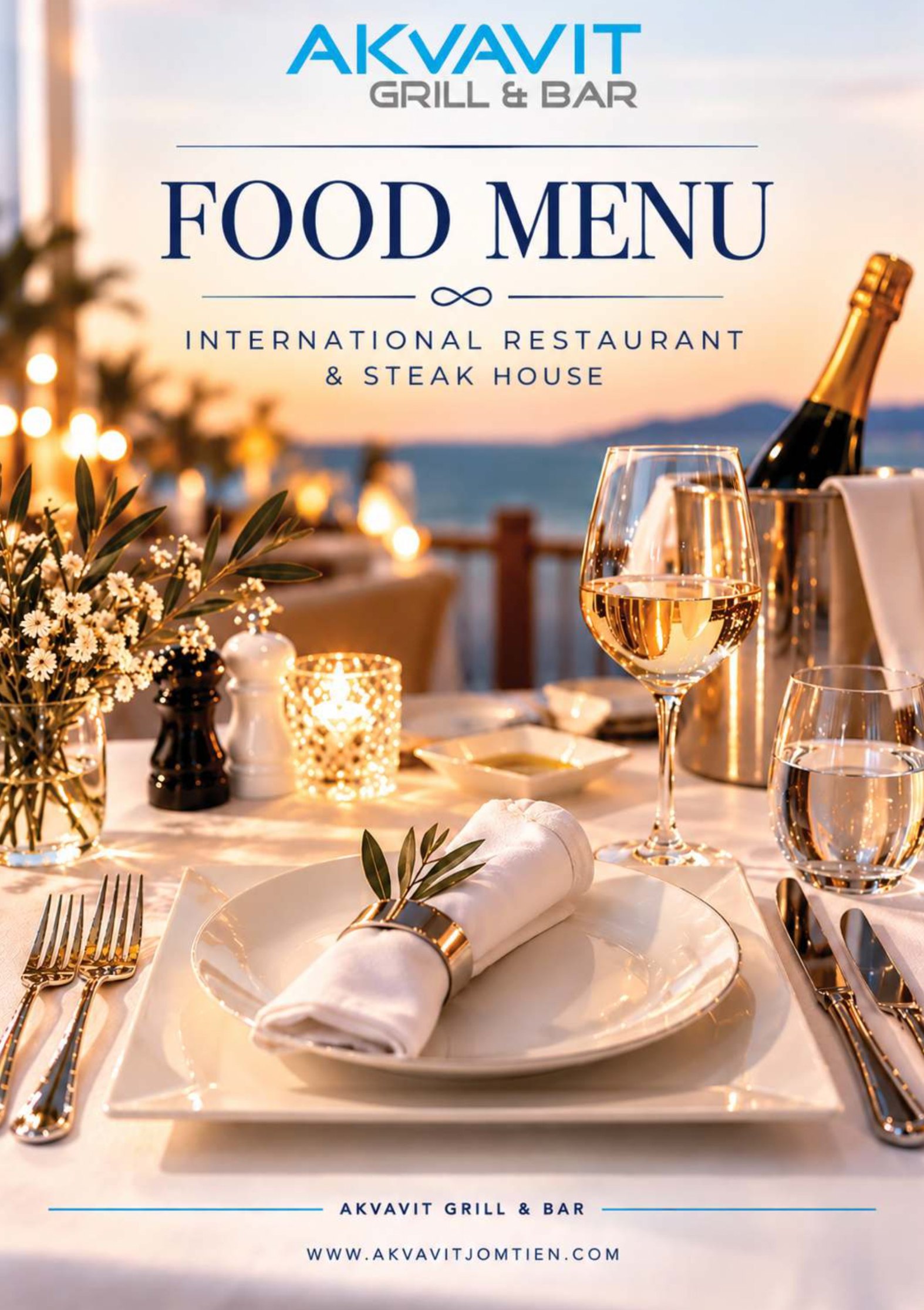 Akvavit food menu cover